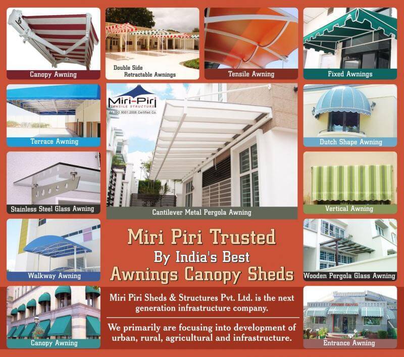 Awnings Commercial Use- Manufacturers, Dealers, Contractors, Suppliers, Delhi, I