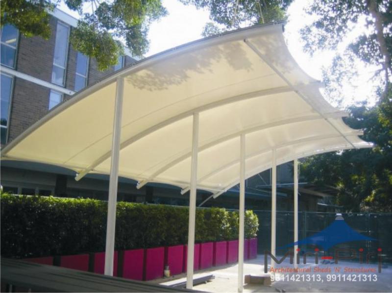 Cantilever Fabric Structures, Tensile Cantilever Sheds, Cantilever Car Parkings.