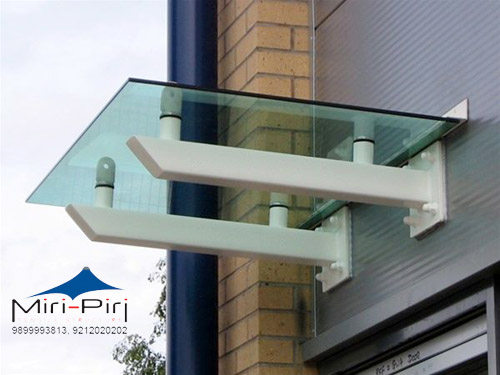 Cantilever Glass Canopy - Manufacturer, Dealers, Contractors, Suppliers, Delhi 