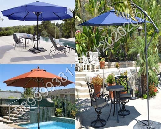 Folding Umbrellas 7ft Dia - Backyard Umbrellas Large, Patio Parasol, Big Umbrell