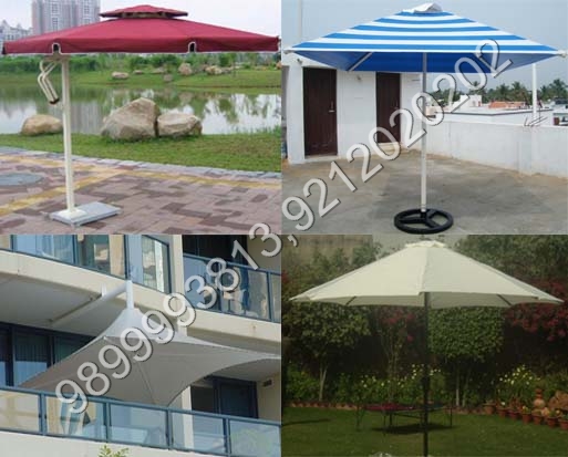 Folding Umbrellas 9ft Dia - Mini Umbrellas, Sunbrella Patio Umbrella, Striped Pa