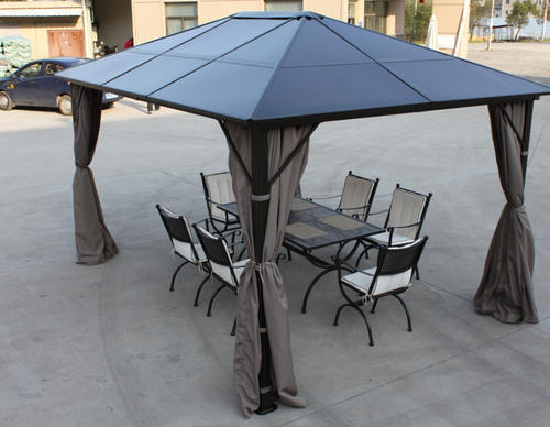 Gazebo with poly carbonate roof, gazebo, polycarbonate gazebo, polyester gazebo 