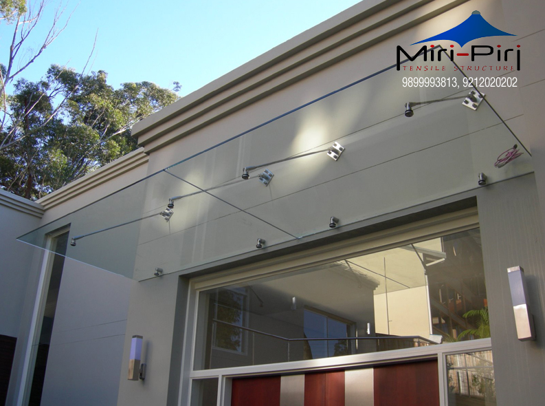 Glass Awning Canopy - Manufacturer, Dealers, Contractors, Suppliers, Delhi, Goa