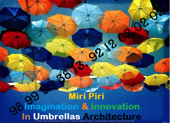 Hanging Parasols or umbrellas from the ceiling Professional Specialized﻿ delhi
