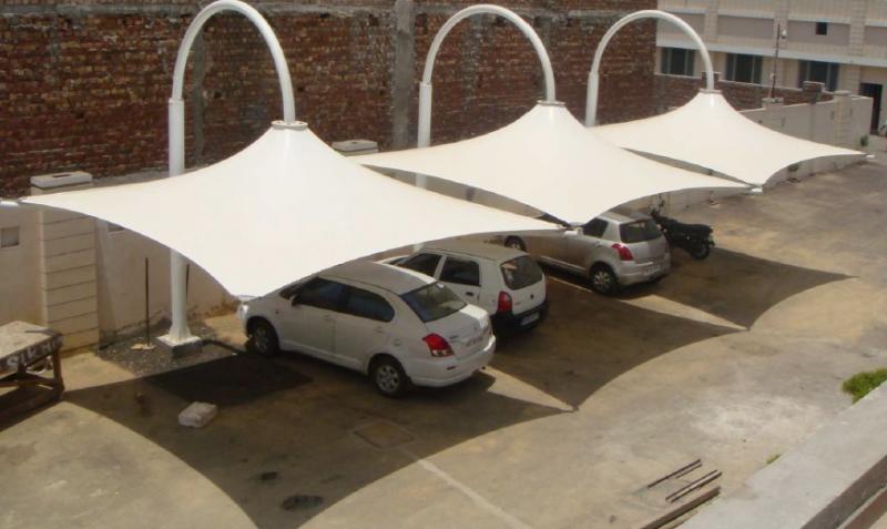 Tensile Car Parking Shed With Fabrication﻿, Car Paking System Fabrication, Delhi