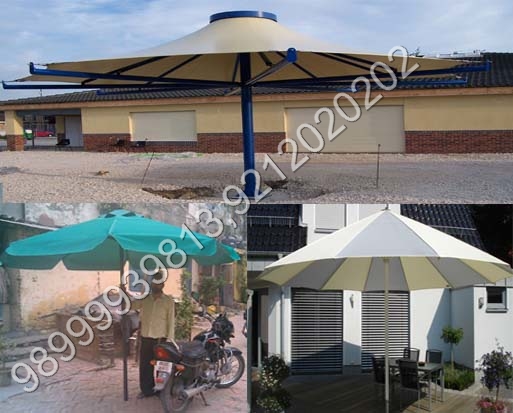 Three Fold Manual Open Umbrella,- Patio Furniture Umbrellas, Outdoor Umbrellas W