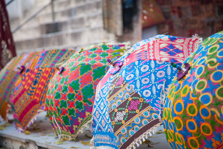 Luxury Umbrellas, Traditionally Umbrellas, Multicoloured Cotton Parasols Umbrell